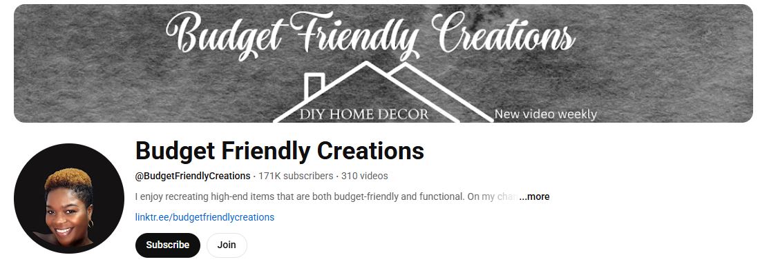 budget friendly creations channel