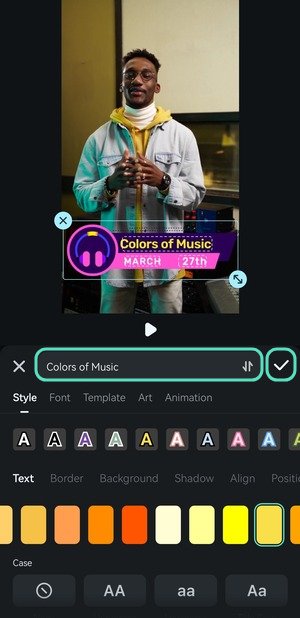 customize the text