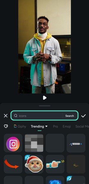 browse sticker categories or use search