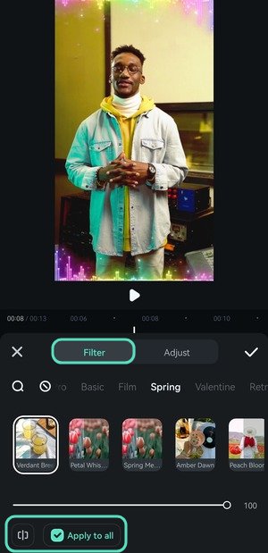 select and customize a filter