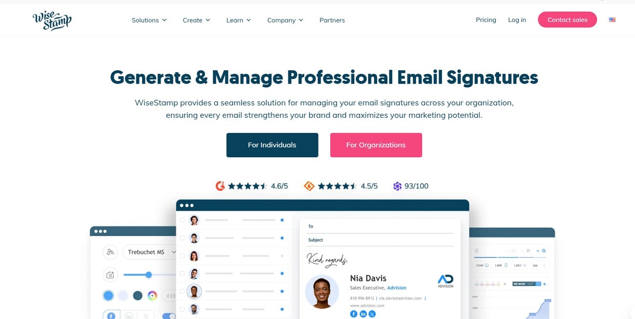 wisestamp professional email font generator