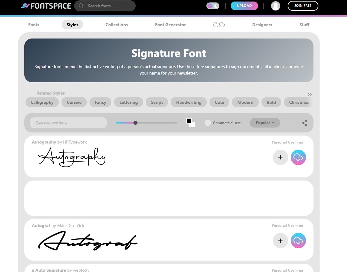 fontspace best email fonts generated