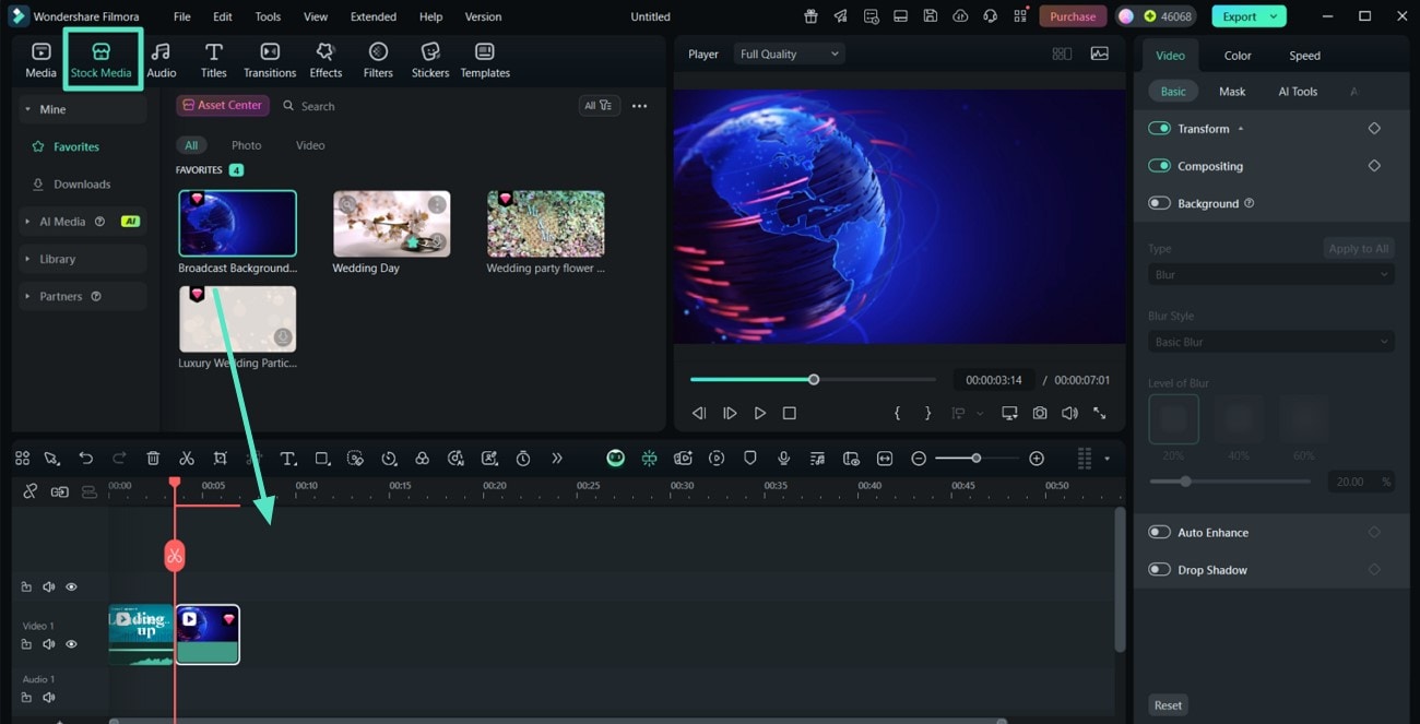 import through stock media