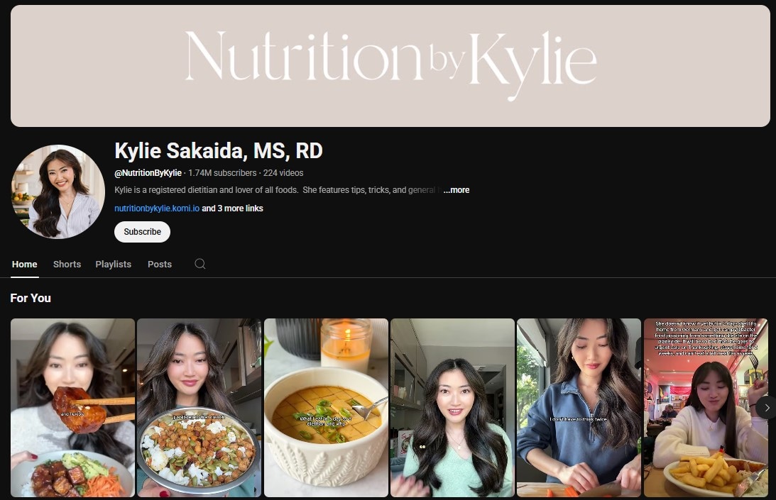 nutirionbykylie channel