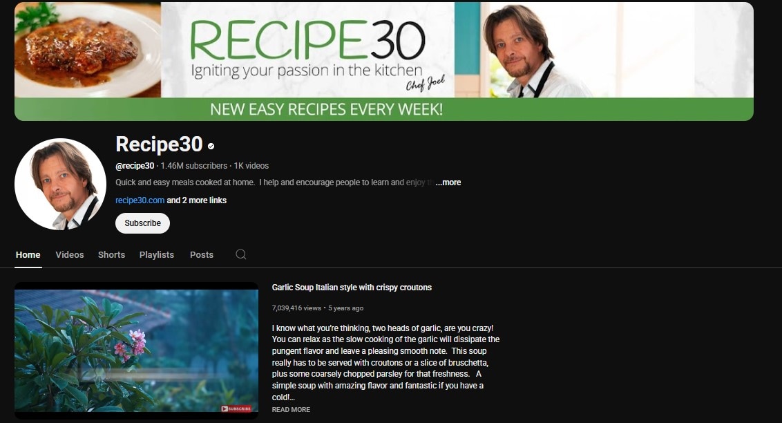 recipe30 channel