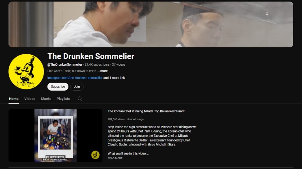 the drunken sommelier channel
