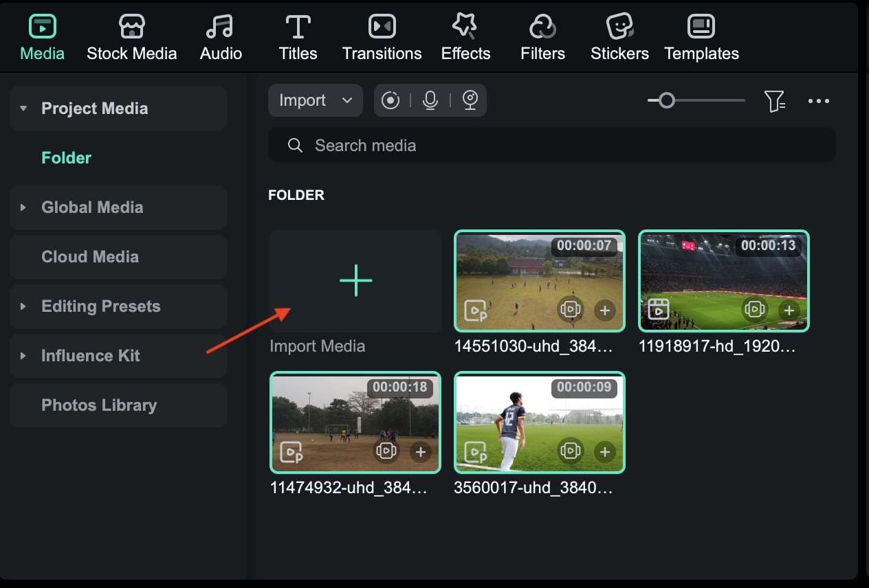 import match footage