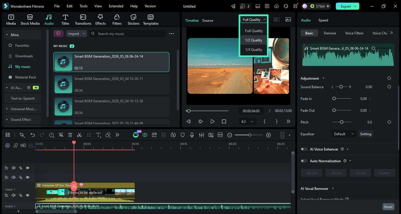 choose preview quality