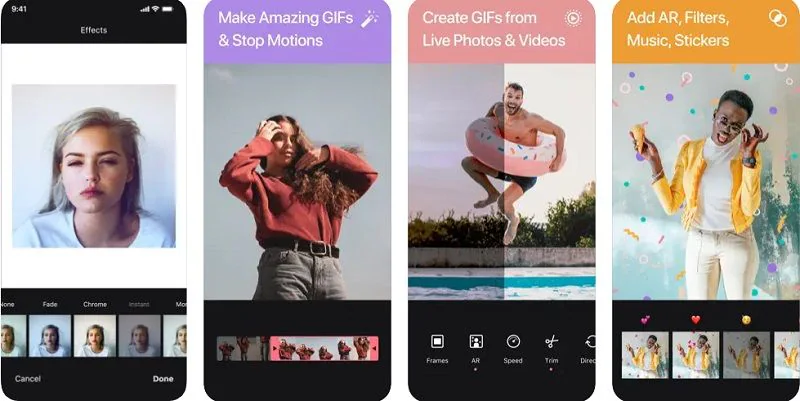 créateur de gif par memento pour iphone