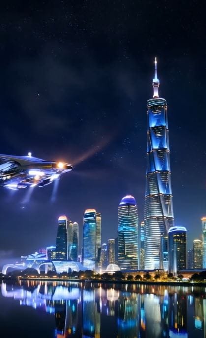 futuristic city