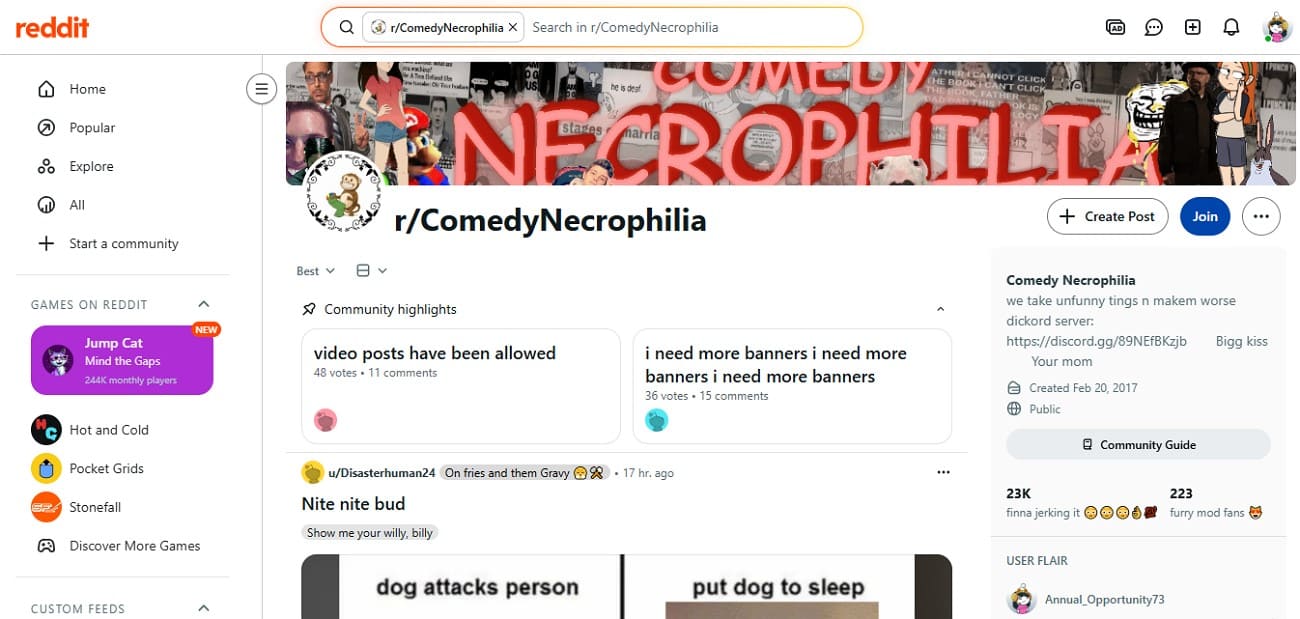 comedy necrophilia subreddit funny