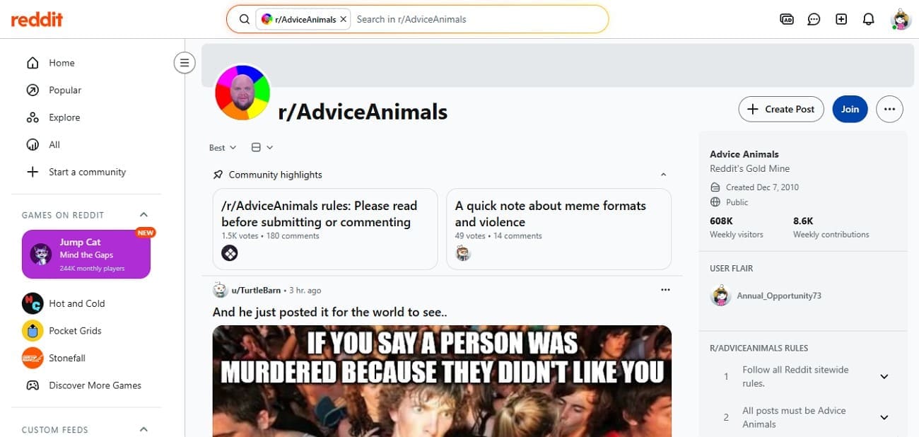 advice animal meme page