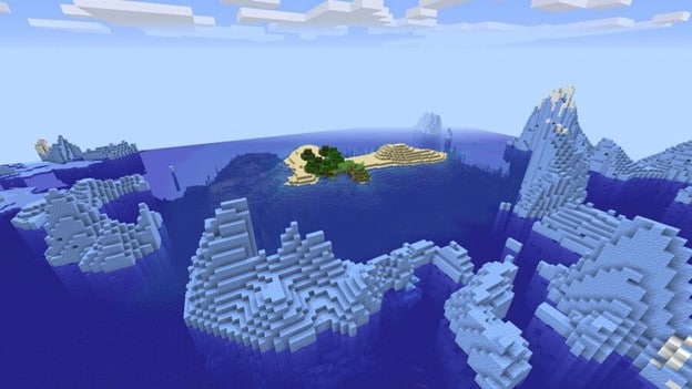 Bedste-Minecraft-Seeds-Frozen-Island