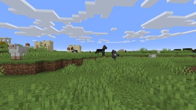Bedste-Minecraft-Seeds-Horses-Village-Seeed