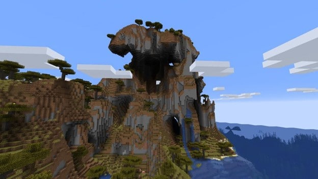 minecraft-seeds-mountain-cliff