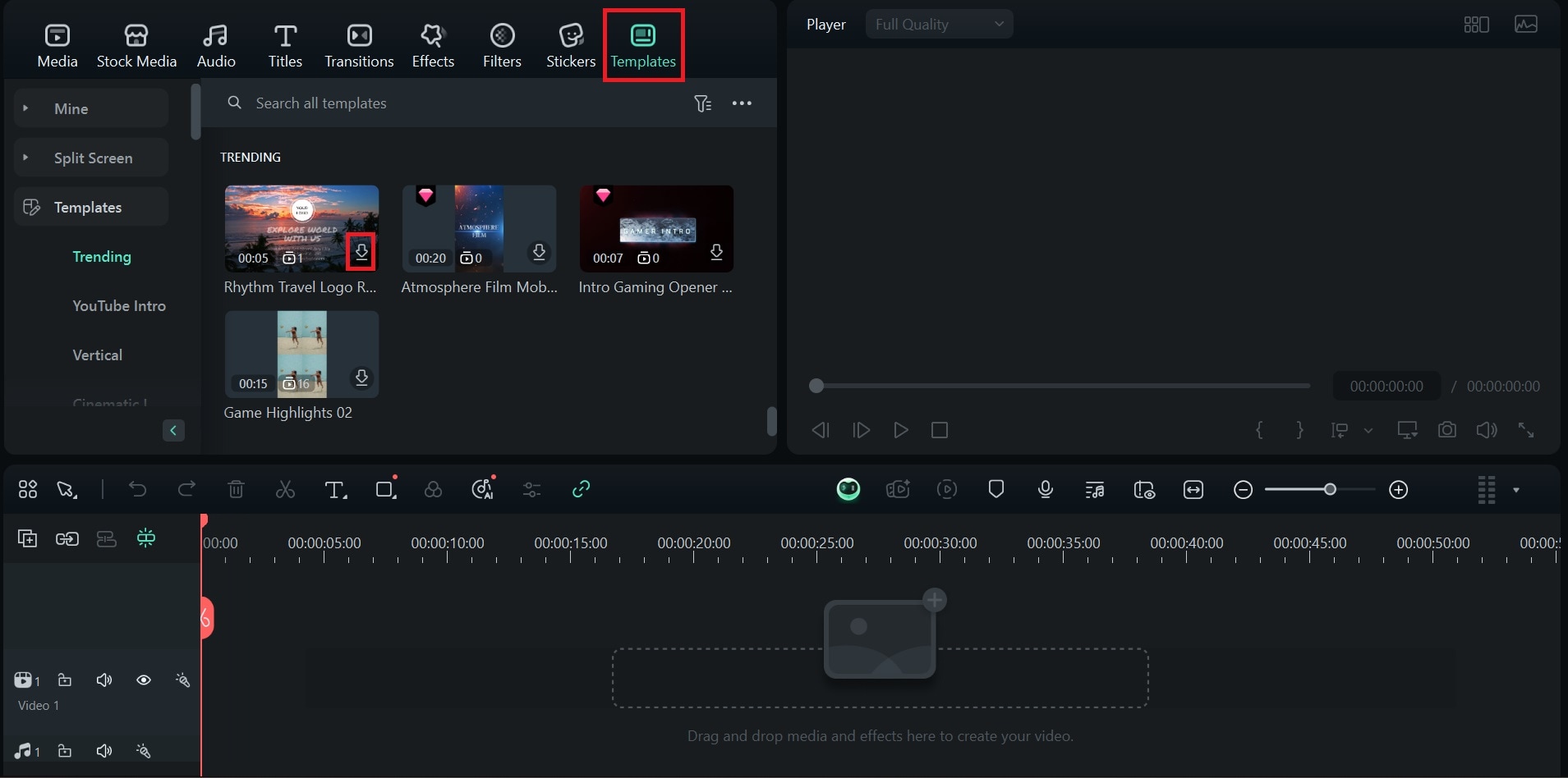 download template