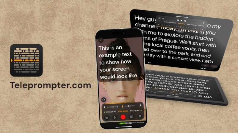 Teleprompter.comの画面