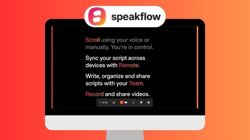 Speakflowの画面