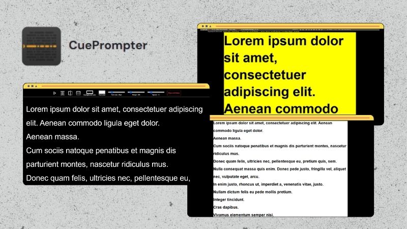 CuePrompterの画面