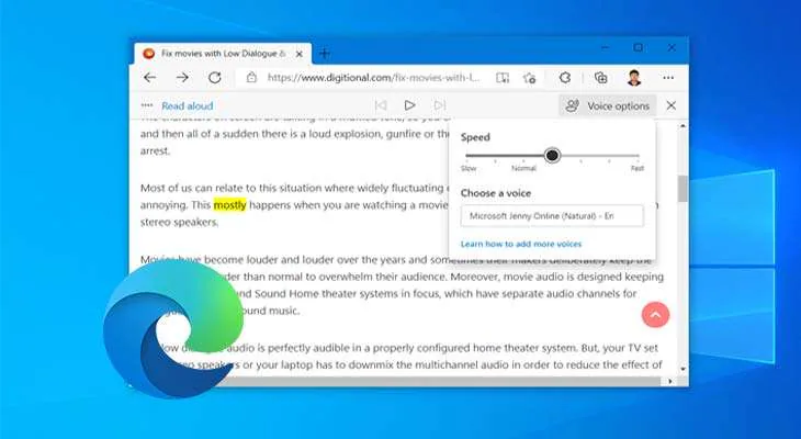 microsoft edge read aloud 