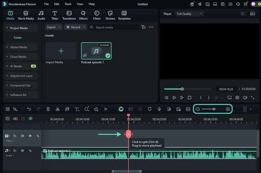 split the audio