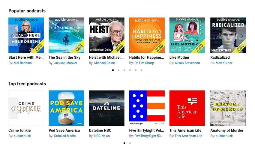 audible podcast directory