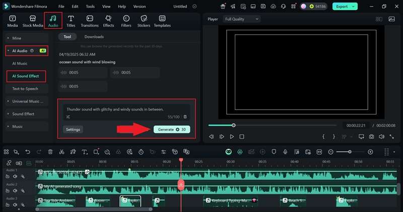 create custom sound effects with filmora