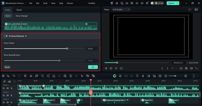 turn on ai voice enhancer feature