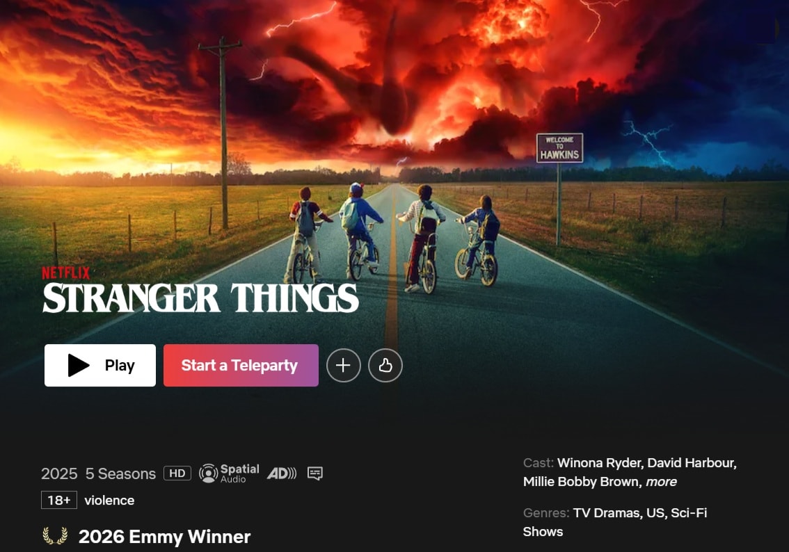 watch stranger things on netflix