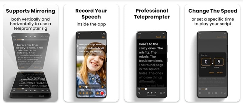 Teleprompter.comの画面