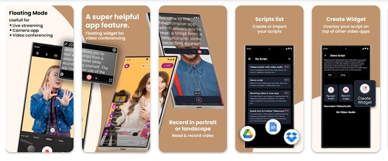 Teleprompter with Video Audioの画面
