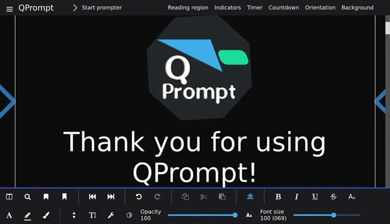 QPromptのデスクトップ画面