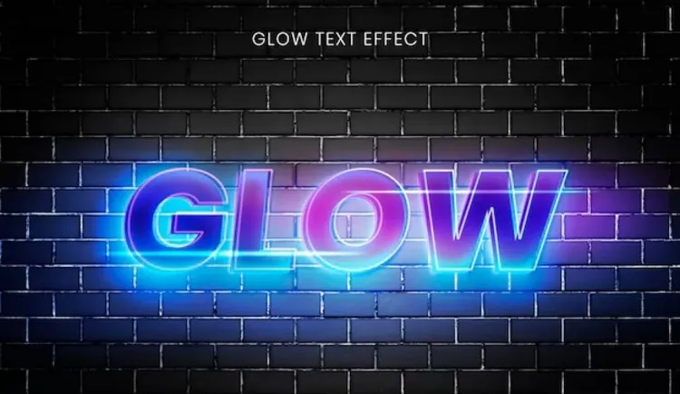 glow text animations font