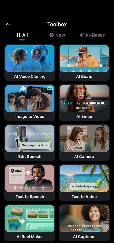 text to speech menu
