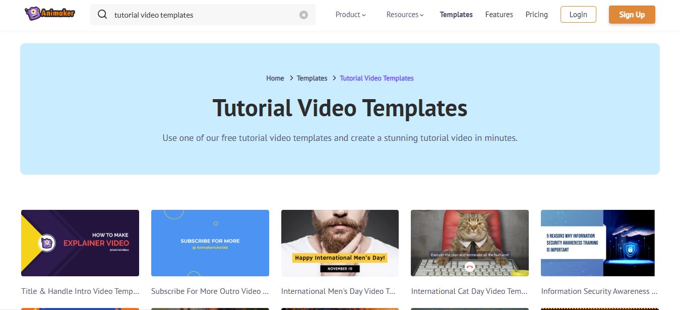 tutorial video templates