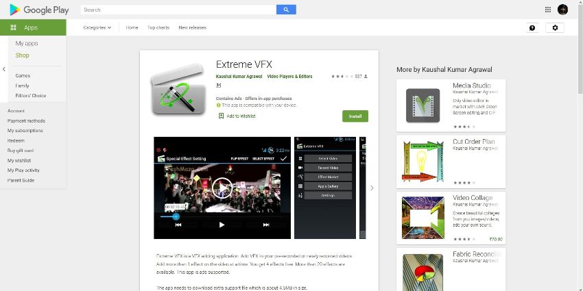  aplikasi efek untuk Android - Extreme VFX 