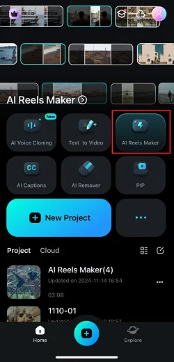 access filmora ai reels maker