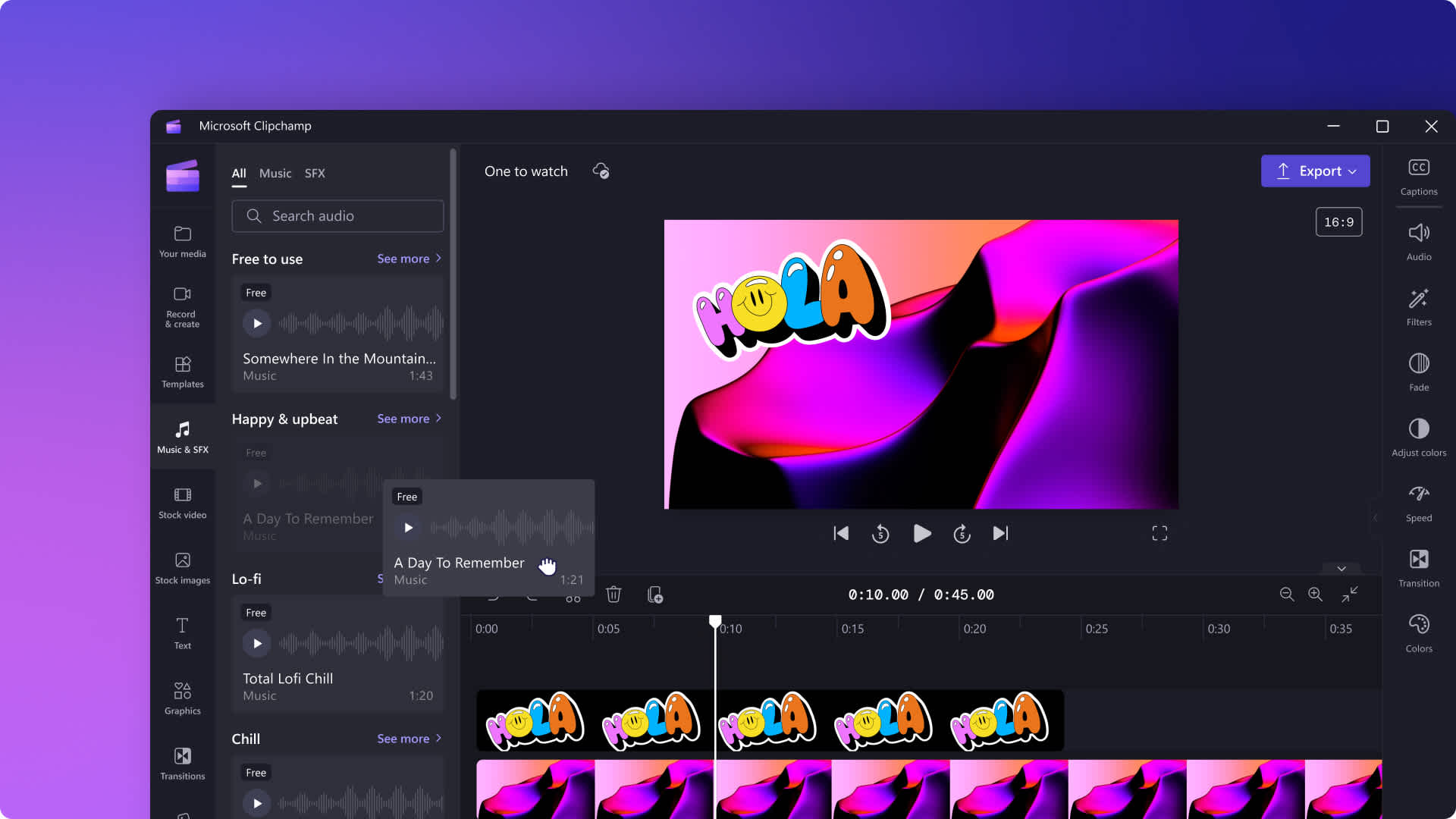 clipchamp video editor