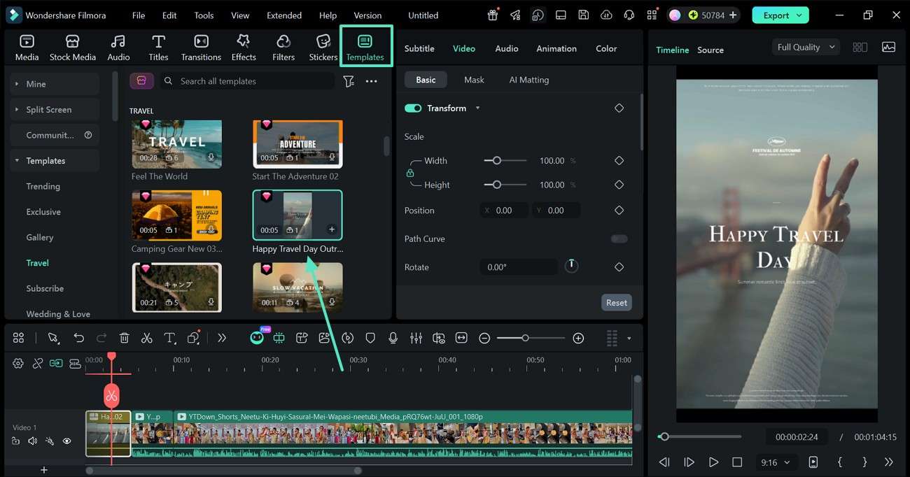add intro outro templates