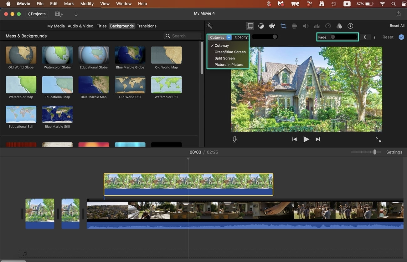add different effects video