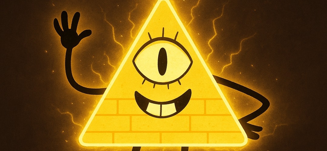 image of bill cipher smiling