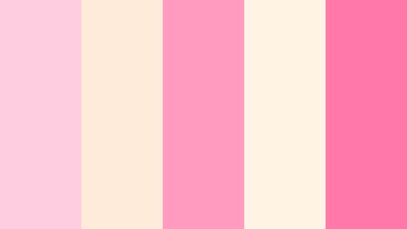 birthday cake shopfront pink and cream bakery color color palette with hex codes
