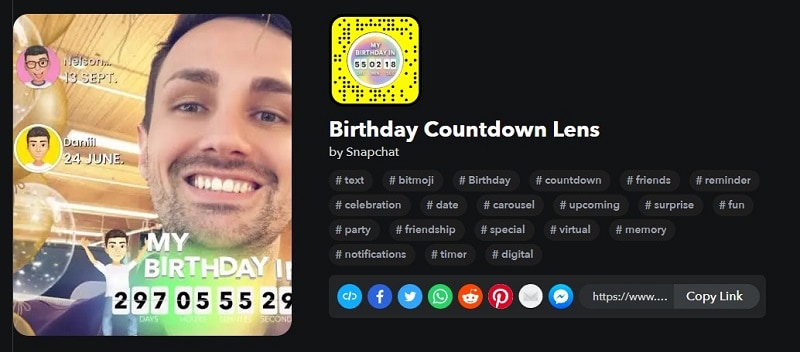 my birthday countdown snapchat filter