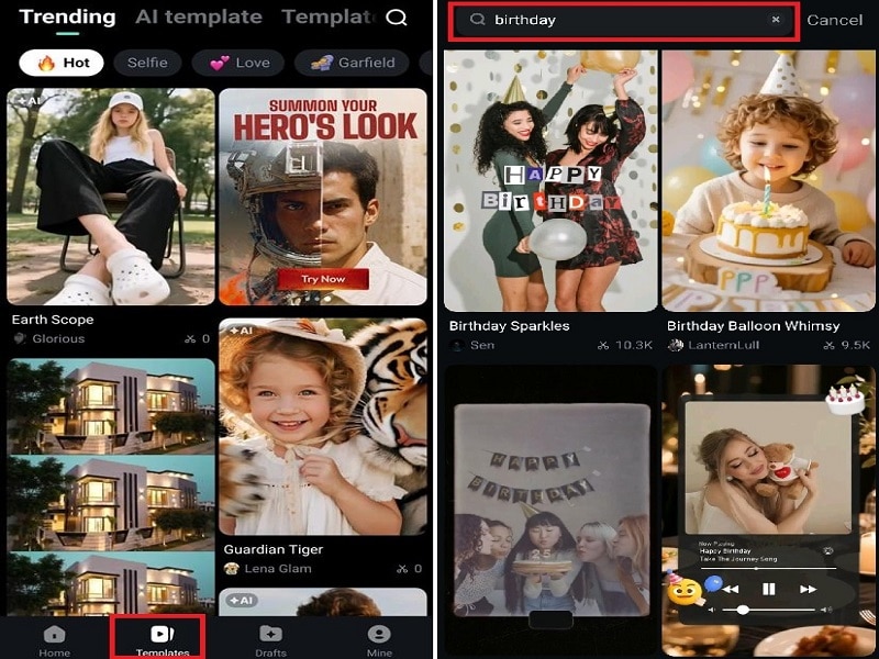 customizable birthday video templates