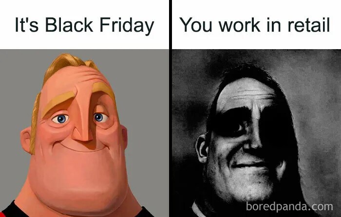 retail worker black friday meme