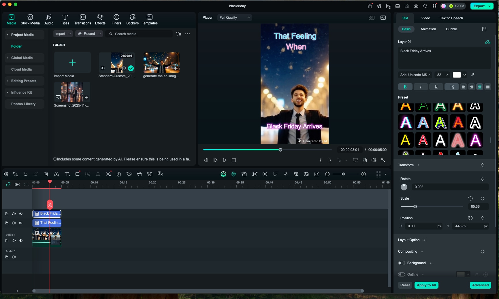 add caption to black friday meme