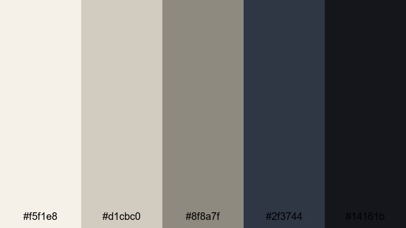 black tie pearl pearl color palette with hex codes