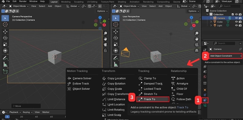 add tract to constraint