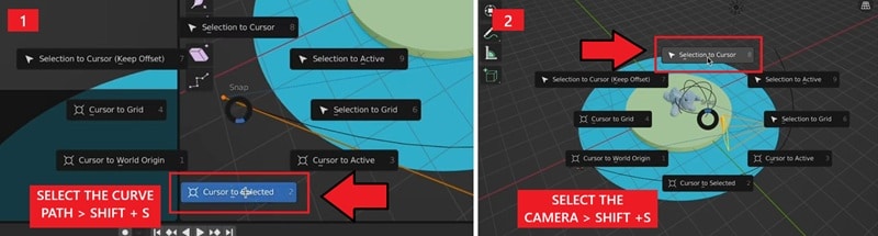 make camera move along the path