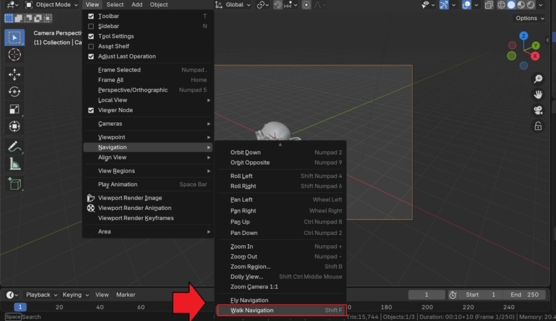 set up walk navigation